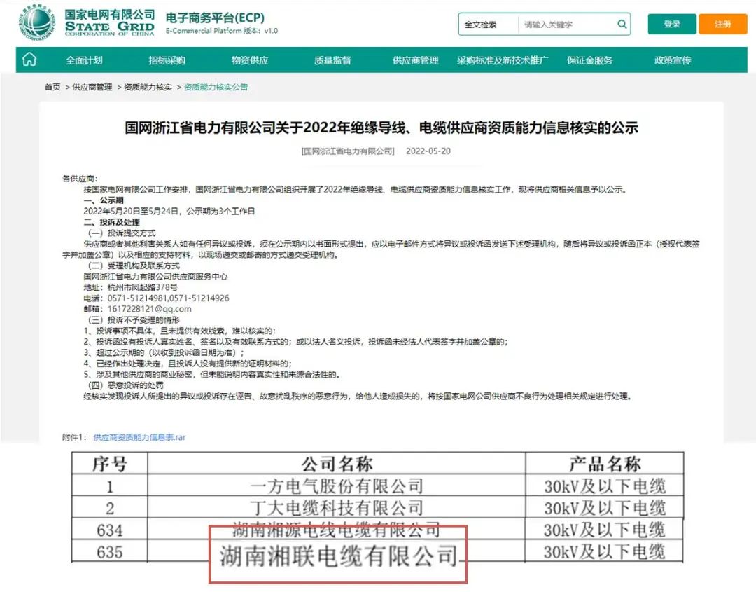 喜訊 | 湘聯(lián)電纜順利通過(guò)國(guó)家電網(wǎng)“供應(yīng)商資質(zhì)能力”審核！